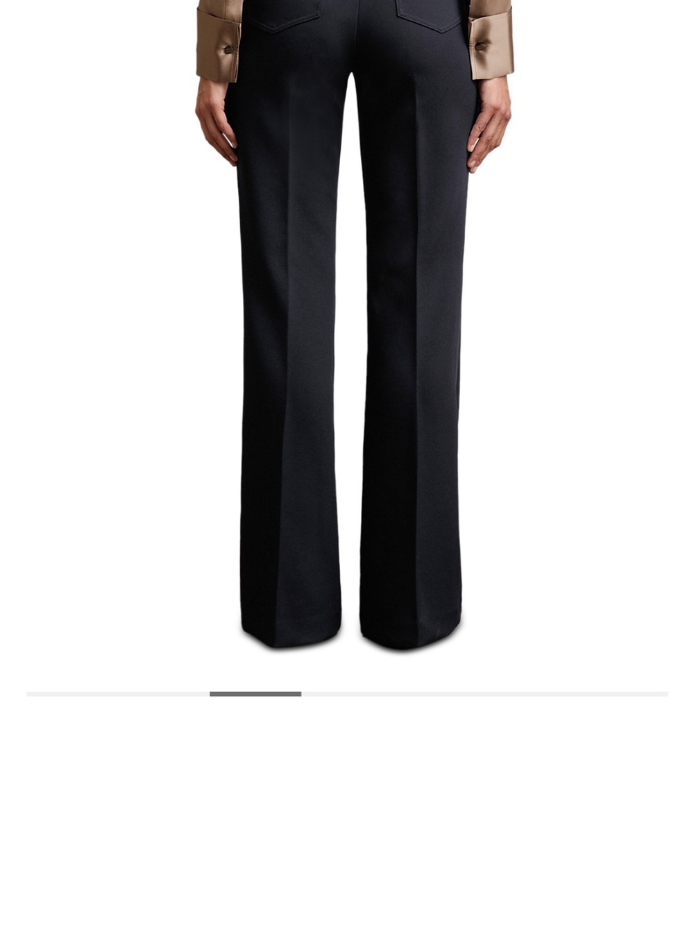Reiss Black Boot-Cut Trousers with Patch Pockets - Picture 4 of 11